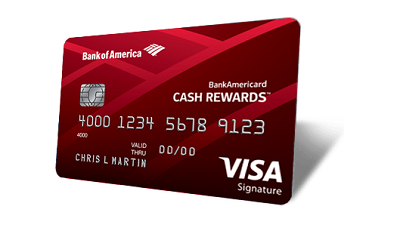 Bank of America BankAmericard Cash Rewards™ Credit Card, one of the greatest cash back credit cards with no annual fee